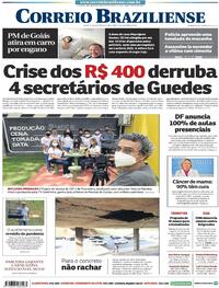 Capa do jornal Correio Braziliense 22/10/2021
