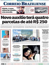 Capa do jornal Correio Braziliense 23/02/2021