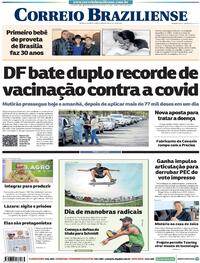 Capa do jornal Correio Braziliense 24/07/2021