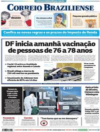 Capa do jornal Correio Braziliense 25/02/2021