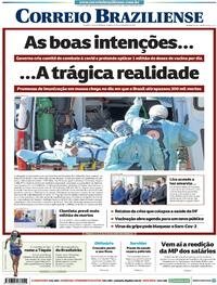 Capa do jornal Correio Braziliense 25/03/2021