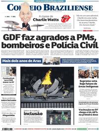 Capa do jornal Correio Braziliense 25/08/2021