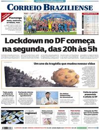 Capa do jornal Correio Braziliense 26/02/2021