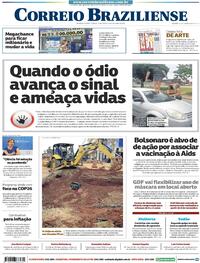 Capa do jornal Correio Braziliense 26/10/2021