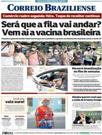 Capa do jornal Correio Braziliense 27/03/2021
