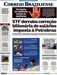 Capa do jornal Correio Braziliense 29/07/2021