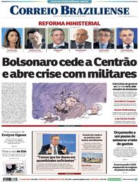 Capa do jornal Correio Braziliense 30/03/2021