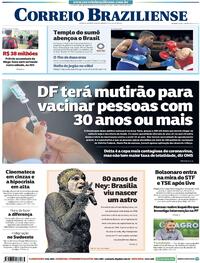 Capa do jornal Correio Braziliense 31/07/2021