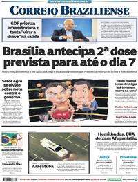 Capa do jornal Correio Braziliense 31/08/2021