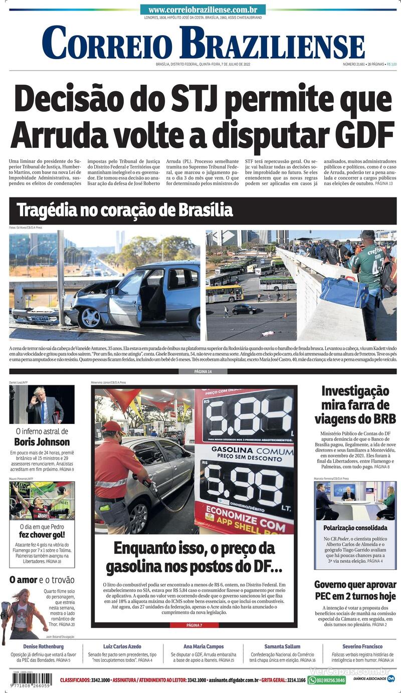 Capa Correio Braziliense Quarta,19 De Dezembro De 2018