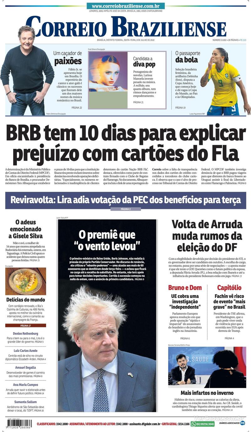 Capa Correio Braziliense Quinta,19 De Maio De 2022