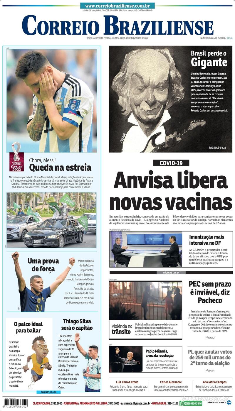 Capa Correio Braziliense Domingo De Outubro De