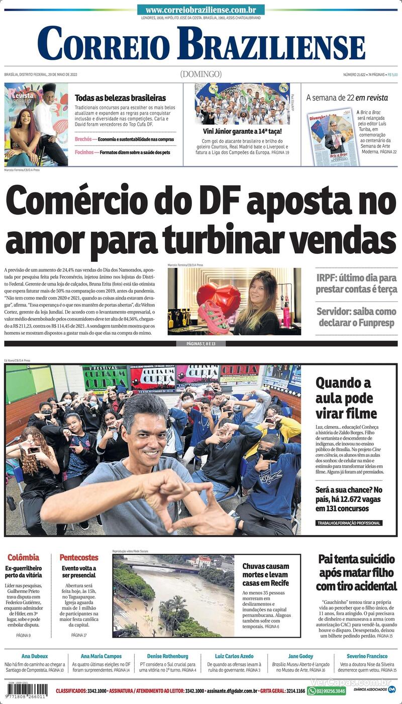 Capa Correio Braziliense Segunda,16 De Maio De 2022