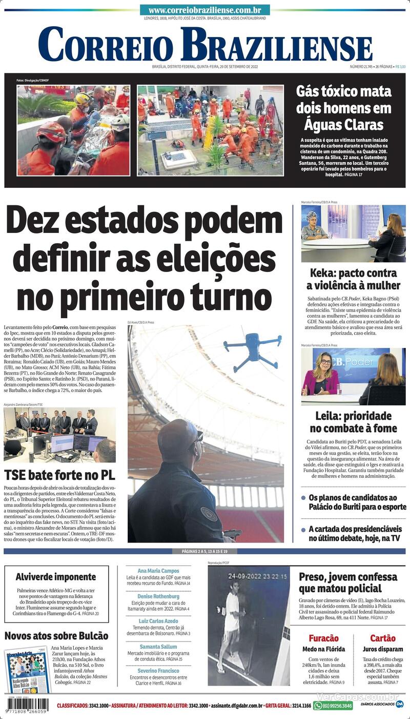 Capa Correio Braziliense Terça,15 De Junho De 2021