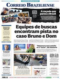 Capa do jornal Correio Braziliense 09/06/2022