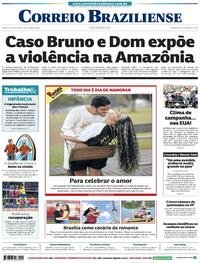 Capa do jornal Correio Braziliense 12/06/2022