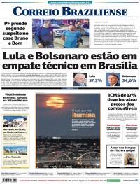 Capa do jornal Correio Braziliense 15/06/2022