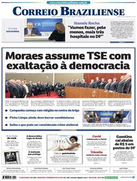 Capa do jornal Correio Braziliense 17/08/2022