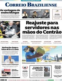 Capa do jornal Correio Braziliense 19/01/2022