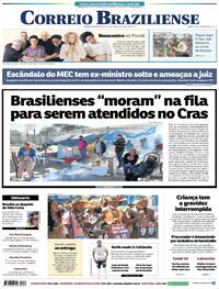Capa do jornal Correio Braziliense 24/06/2022