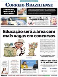 Capa do jornal Correio Braziliense 25/01/2022