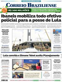Capa do jornal Correio Braziliense 28/12/2022