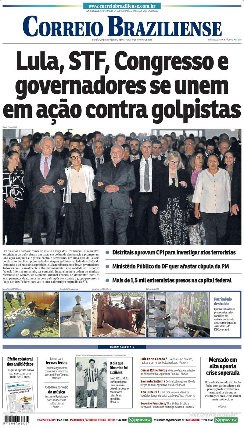 Capa Correio Braziliense Segunda,23 De Julho De 2018