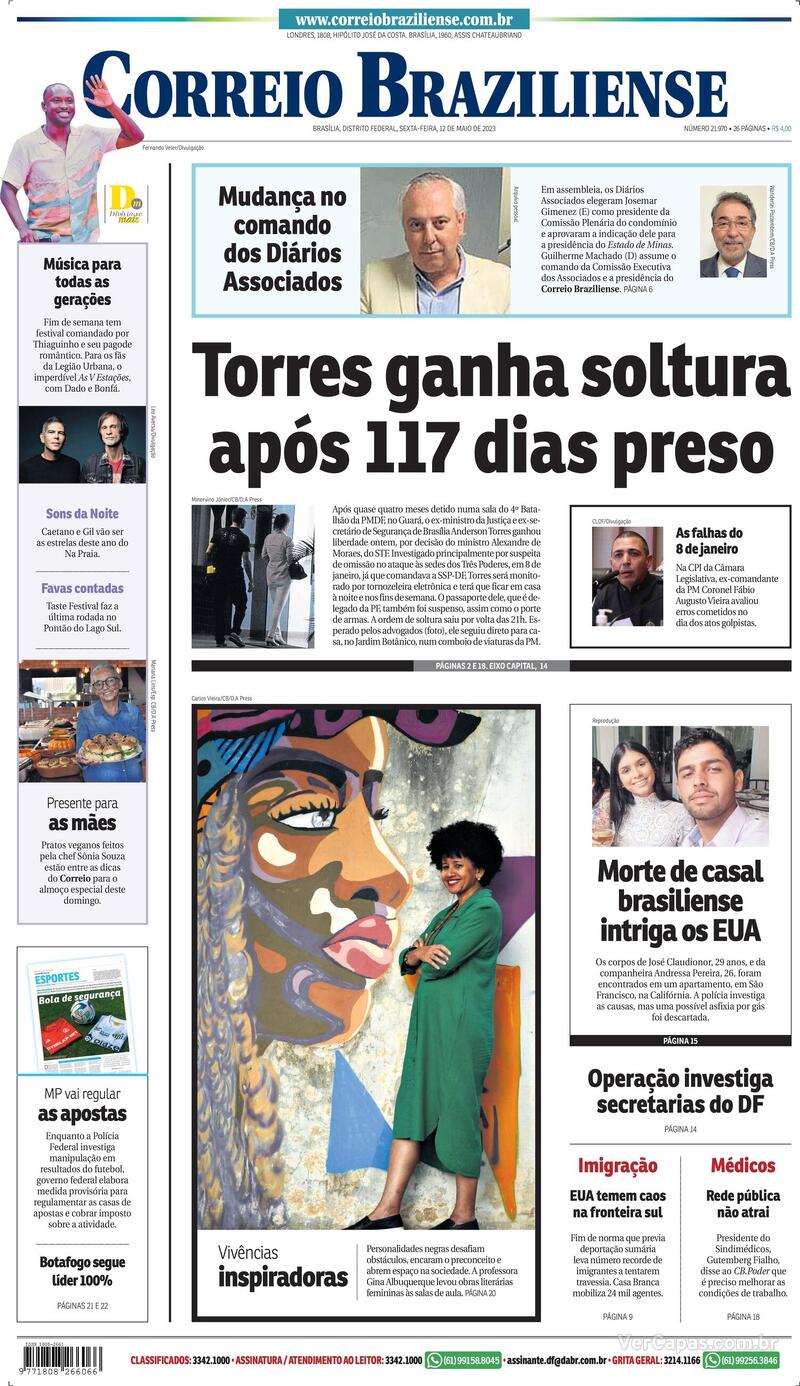 Capa Correio Braziliense Edi O Sexta De Maio De