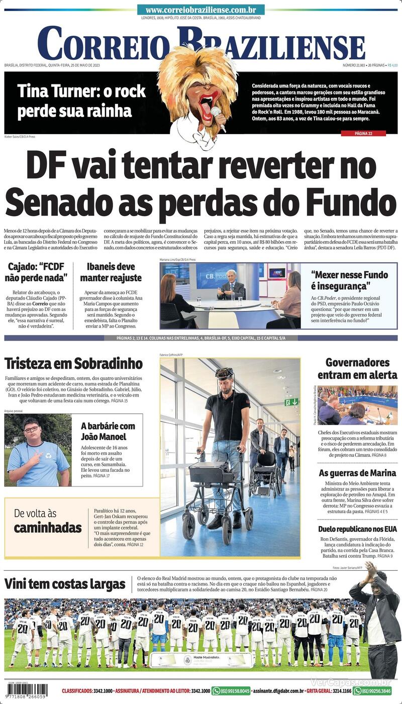 Capa Correio Braziliense Segunda,22 De Maio De 2023