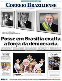 Capa do jornal Correio Braziliense 01/01/2023