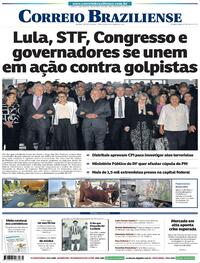 Capa do jornal Correio Braziliense 10/01/2023