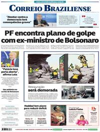 Capa do jornal Correio Braziliense 13/01/2023