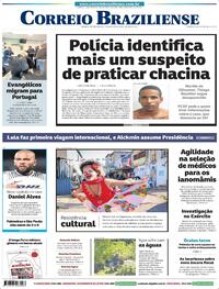Capa do jornal Correio Braziliense 23/01/2023