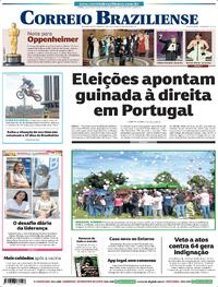 Capa do jornal Correio Braziliense 11/03/2024