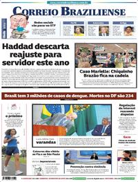 Capa do jornal Correio Braziliense 11/04/2024