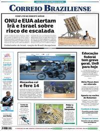 Capa do jornal Correio Braziliense 15/04/2024