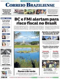 Capa do jornal Correio Braziliense 18/04/2024