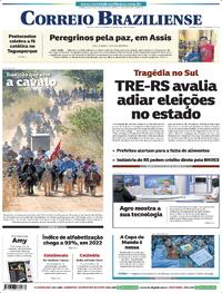 Capa do jornal Correio Braziliense 18/05/2024