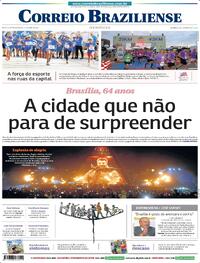Capa do jornal Correio Braziliense 21/04/2024