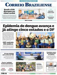 Capa do jornal Correio Braziliense 22/02/2024