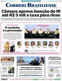 Capa do jornal Correio Braziliense 02/10/2025