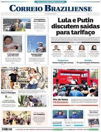 Capa do jornal Correio Braziliense 10/08/2025