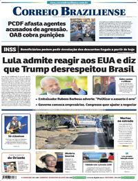 Capa do jornal Correio Braziliense 11/07/2025