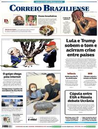 Capa do jornal Correio Braziliense 15/08/2025
