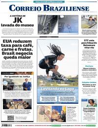 Capa do jornal Correio Braziliense 15/11/2025