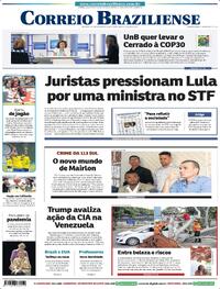 Capa do jornal Correio Braziliense 16/10/2025