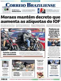 Capa do jornal Correio Braziliense 17/07/2025