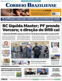 Capa do jornal Correio Braziliense 19/11/2025