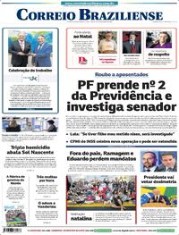Capa do jornal Correio Braziliense 19/12/2025