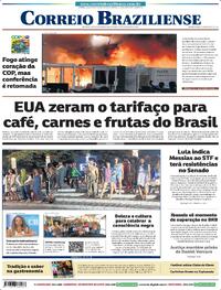 Capa do jornal Correio Braziliense 21/11/2025